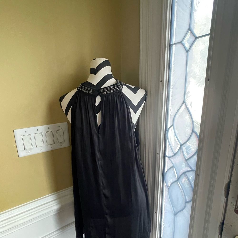 NWT plus Size Torrid Satin black Beaded Halter Top Size 3X - Picture 5 of 13
